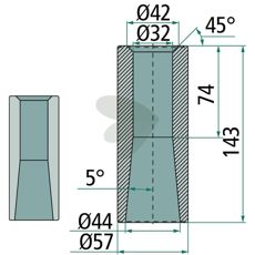 Svejsbøsning 56033, effektiv løsning til maskinvedligeholdelse og reparation.