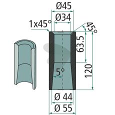 Svejsbøsning 56034, designet til at forbedre ydeevne og holdbarhed.