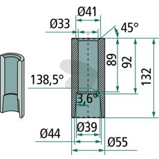 Svejsbøsning 56036, pålidelig og holdbar løsning til maskinbyggere.