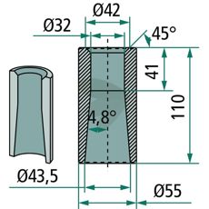 Svejsbøsning 56038, garanterer optimal drift og lang levetid.