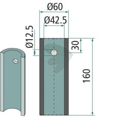 Svejsbøsning 55659, ideel til professionel brug i barske miljøer.
