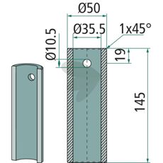 Svejsbøsning 55931, pålidelig og holdbar komponent til maskinens livskraft.