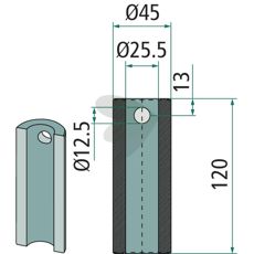 Svejsbøsning 55493, et pålideligt valg til reparation og vedligeholdelse i maskiner.