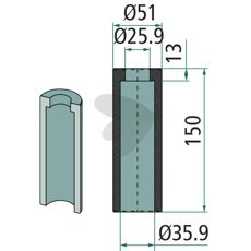 Svejsbøsning 53040, ideel del til at sikre maskinens ydeevne.