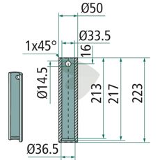 Svejsbøsning 56046, højtydende komponent til maskinvedligeholdelse.