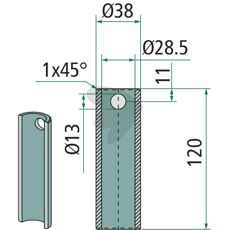 Kvalitetssvejsbøsning, ideel til reparation og service af maskiner.