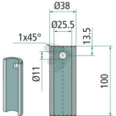 Svejsbøsning, vigtig for at garantere maskinens stabilitet og effektivitet.