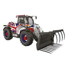 JCB AgriPro med Union Jack design, perfekt til legetøjsentusiaster i alle aldre.