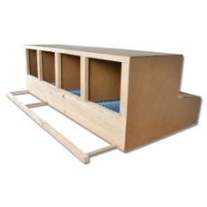 Bagpluk til redehule med 4 rum, perfekt til nem afhentning af æg.