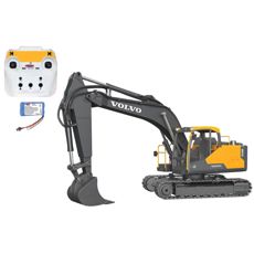 Volvo EC160E i metalskala 1:16 med 2,4GHz fjernbetjening til realistisk leg.