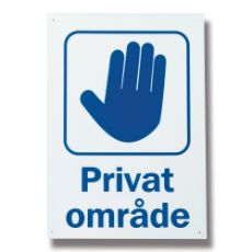 Skilt der markerer privat område, vigtigt for at beskytte privatlivet.