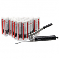 Fedtpistol sæt inklusive 24 stykker universal fedt til forskellige smørebehov.