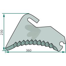 CKN00014N kniv, fremragende til rundballepresser med pålidelig ydeevne.