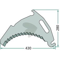 Højkvalitets kniv til snittevogn, serie 002276 B, perfekt for effektiv skæring.
