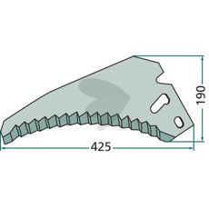 Kniv til snittevogn, model 002449 B, designet til at sikre en glat skæroplevelse.