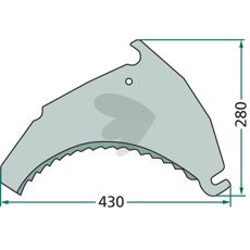 Højtydende kniv, snittevogn 002777 B, til effektiv skæring af materiale.