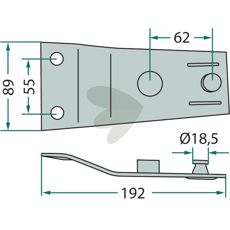 Knivholder med 5 mm tykkelse, stabil og effektiv til krævende opgaver.