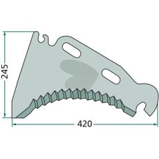 Kniv 01-120825, specielt udviklet til snittevogne og høj effektivitet.