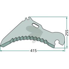 Kniv til snittevogn, model 01-129690, sikrer robust skærekapacitet.