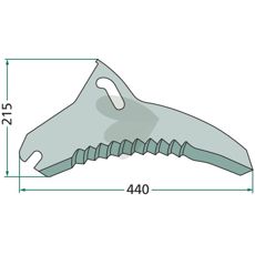 Kniv 02-067987 til snittevogne, sikrer høj kvalitet og lang levetid.