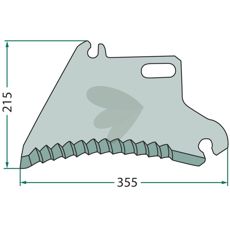 Højkvalitets kniv til snittevogn for effektiv skæring i landbrug og skovbrug.