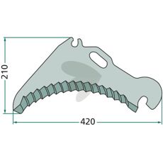 Kniv til snittevogn, perfekt til præcision og holdbarhed i landbrugsarbejde.