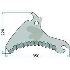 Kniv til rundballepresser 3005891, holdbar og let at udskifte.