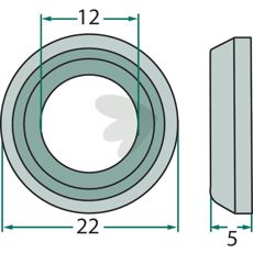 Konisk ring til sikker fastgørelse, ideel til konstruktion og reparation.