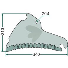 Kniv til snittevogn 6278720, sikrer høj kvalitet ved snit.