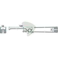Rivepind JF - Stoll, 580 mm, robust og effektiv til anvendelse.