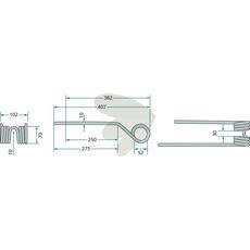 Kraftige sorte fjederstifter til rotorrive, artikel 673742.