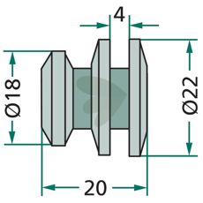 Løs knap, praktisk tilbehør til reparation af forskellige maskiner.