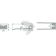 Røde fjederstifter til pick-up, 343120000, designet til robust ydeevne.