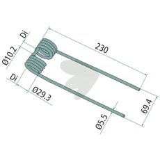 230 mm ekstern pick-up pind fra Welger, til kraftfuld udførelse.
