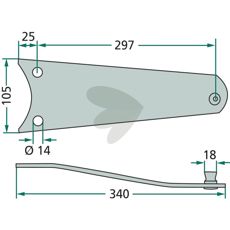 Knivholder 111185, perfekt til effektiv anvendelse i traktor og landbrug.