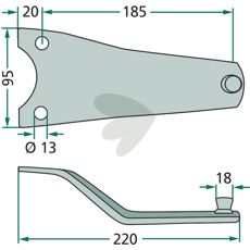 Knivholder 111260, optimal for holdbarhed og ydeevne i landbrugsmaskiner.