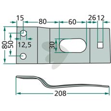 Knivholder 121248, ideel til traktor og andre landbrugsmaskiner.