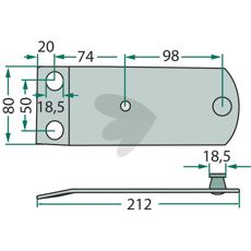Knivfæste 105.0709.00, perfekt til anvendelse i landbrug.