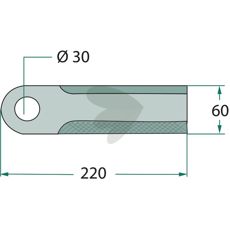 Holdbar slagkniv 1.310.741 designet til langvarig brug og effektiv skæreydeevne.
