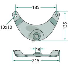 Knivfæste for 139981-serien, pålideligt og holdbart.