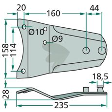 Knivholder 122538, designet til højeste kvalitet og funktion i traktorer.