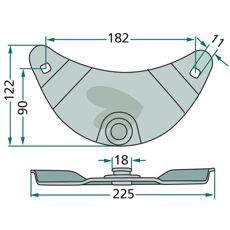 Knivbeslag 145623.1, designet til effektiv og kraftfuld anvendelse.