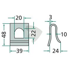 Holdbart klemsystem 153032.0, ideelt til landbrugsudstyr.