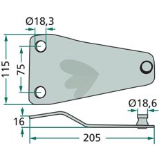 Knivholder 153784408, fremragende til at støtte tunge landbrugsopgaver.