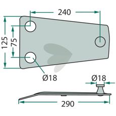 Knivholder 726030650, optimal til nem installation og langvarig anvendelse.