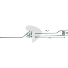 Udvendig rivefinger, perfekt til effektiv bearbejdning af store arealer.