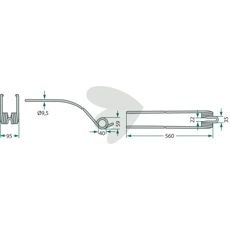 Fella tap 580 mm, ideel til flere maskinfabrikanter.