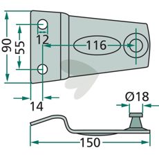 Knivholder 16501922, en pålidelig løsning for knivens stabilitet og ydeevne.
