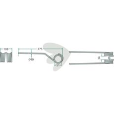 VF16502744 fjederspidser i sort-blå til rotorriv, lang levetid.