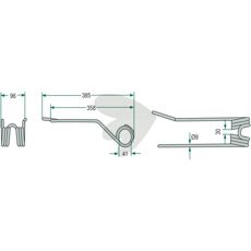 Cremefarvet pind, perfekt til landbrugsudstyr og maskiner.